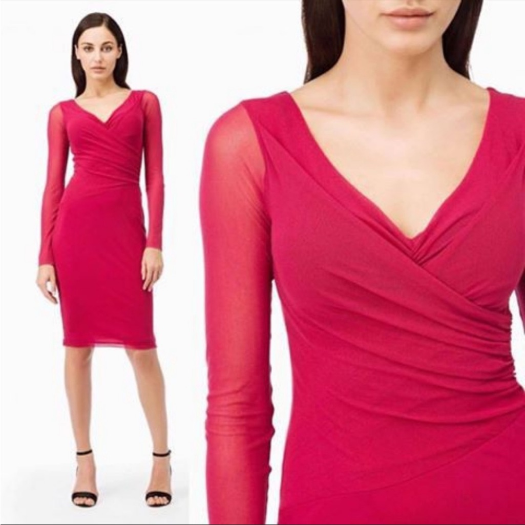 Fuzzi By Jean Paul Gaultier Tomato Red Sweetheart Neckline Midi Length